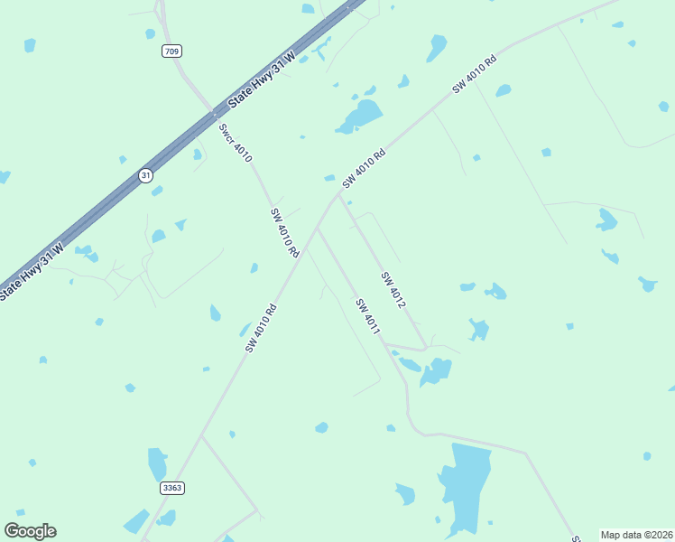 map of restaurants, bars, coffee shops, grocery stores, and more near 250 Southwest County Road 4011 in Dawson