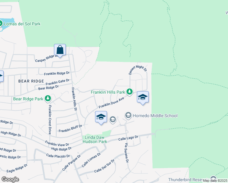 map of restaurants, bars, coffee shops, grocery stores, and more near 1263 Hidden Desert Lane in El Paso