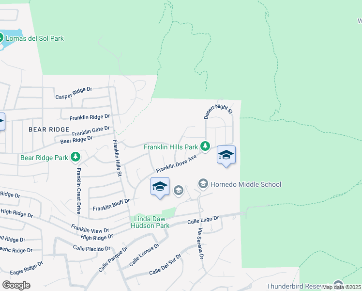 map of restaurants, bars, coffee shops, grocery stores, and more near 1263 Hidden Desert Lane in El Paso