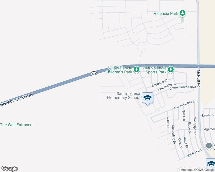 map of restaurants, bars, coffee shops, grocery stores, and more near 6038 Summer Ridge Avenue in Santa Teresa