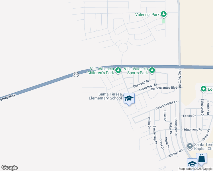 map of restaurants, bars, coffee shops, grocery stores, and more near Pete V Domenici Memorial Highway in Santa Teresa