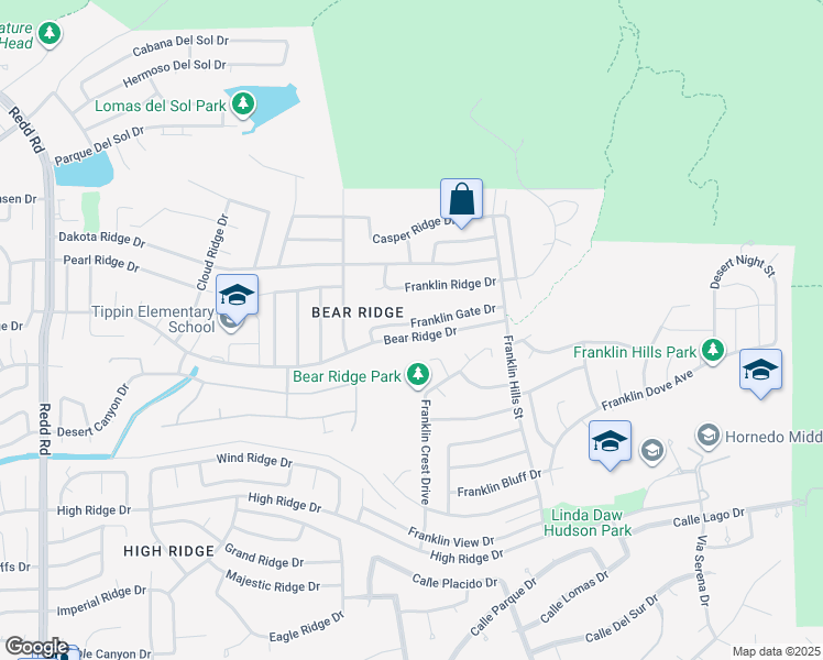map of restaurants, bars, coffee shops, grocery stores, and more near 6384 Franklin Gate Drive in El Paso