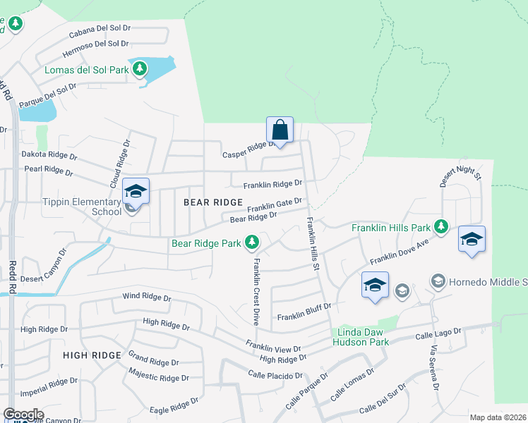 map of restaurants, bars, coffee shops, grocery stores, and more near 6356 Franklin Gate Drive in El Paso