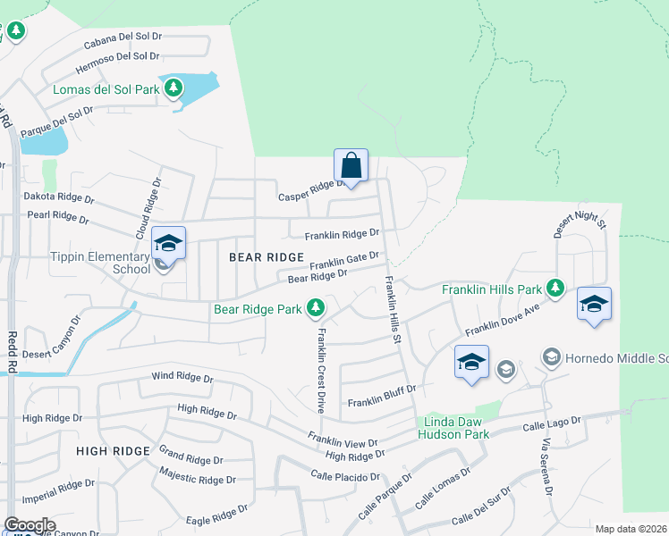 map of restaurants, bars, coffee shops, grocery stores, and more near 6356 Franklin Gate Drive in El Paso