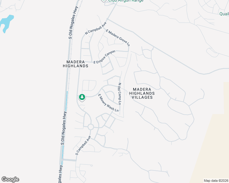 map of restaurants, bars, coffee shops, grocery stores, and more near 312 North Oak Tree Canyon Loop in Sahuarita