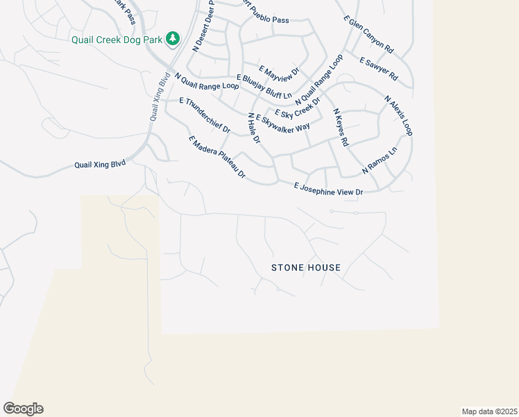 map of restaurants, bars, coffee shops, grocery stores, and more near 293 North Palomino Run Place in Sahuarita