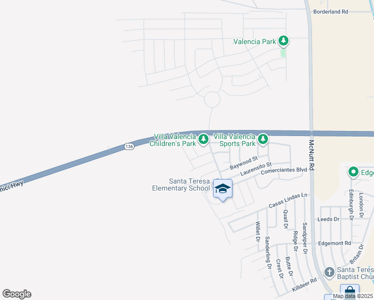 map of restaurants, bars, coffee shops, grocery stores, and more near Pete V Domenici Memorial Highway in Santa Teresa