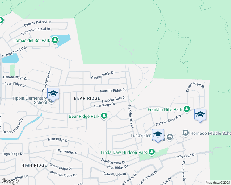map of restaurants, bars, coffee shops, grocery stores, and more near 6336 Franklin Ridge Drive in El Paso