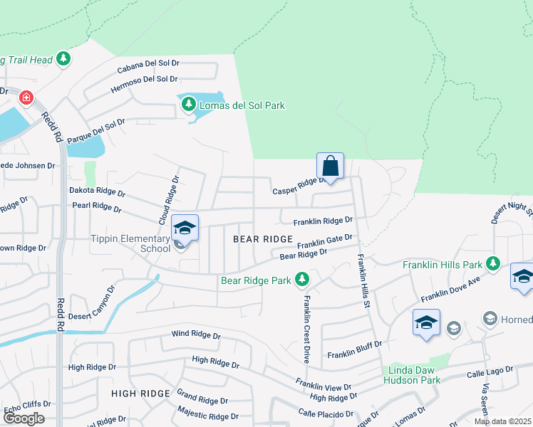 map of restaurants, bars, coffee shops, grocery stores, and more near 6436 Dakota Ridge Drive in El Paso