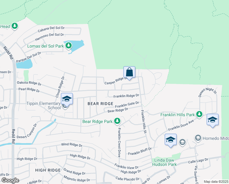 map of restaurants, bars, coffee shops, grocery stores, and more near 6400 Dakota Ridge Drive in El Paso