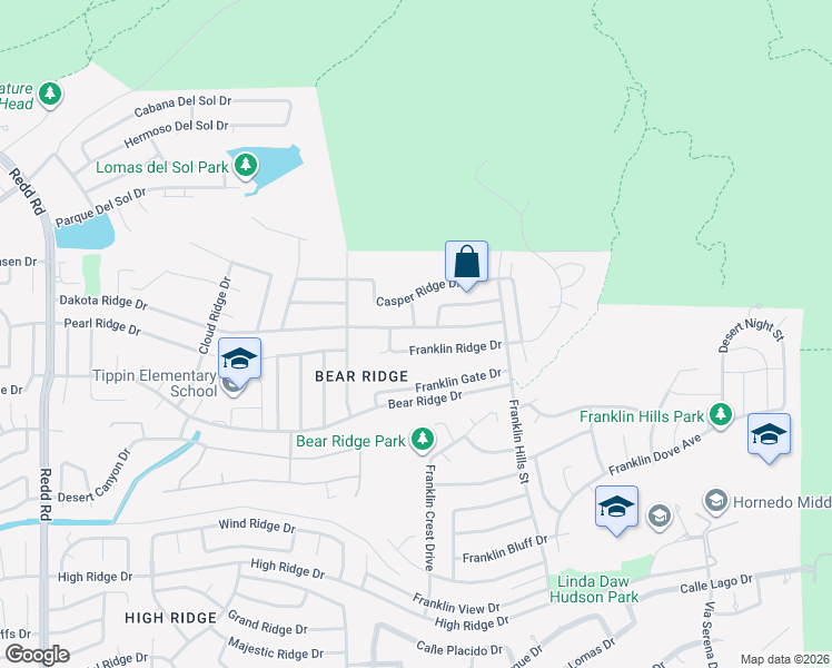 map of restaurants, bars, coffee shops, grocery stores, and more near 6400 Dakota Ridge Drive in El Paso