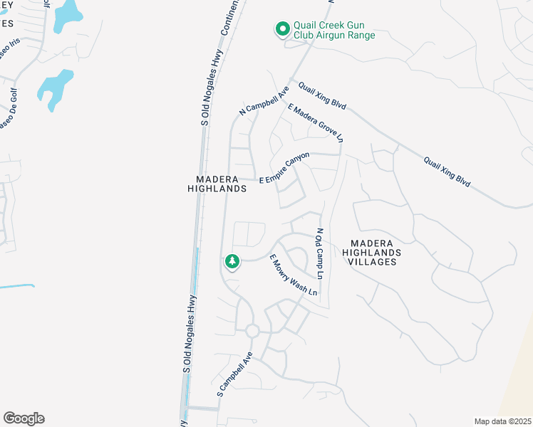 map of restaurants, bars, coffee shops, grocery stores, and more near 980 East Bottomlands Lane in Sahuarita