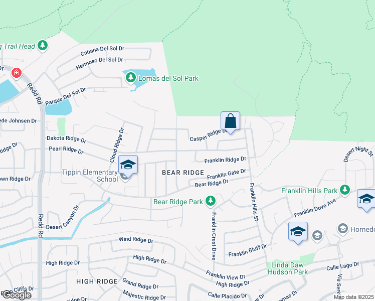 map of restaurants, bars, coffee shops, grocery stores, and more near 6436 Dakota Ridge Drive in El Paso