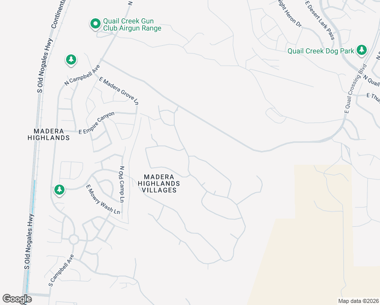 map of restaurants, bars, coffee shops, grocery stores, and more near 1414 East Cattle Graze Loop in Sahuarita