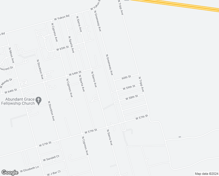 map of restaurants, bars, coffee shops, grocery stores, and more near 5961 North Greenway Avenue in Odessa