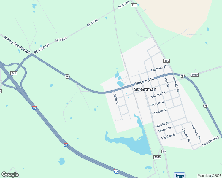 map of restaurants, bars, coffee shops, grocery stores, and more near in Kirvin