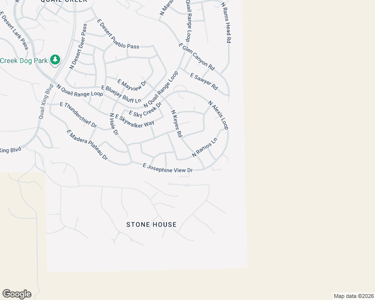map of restaurants, bars, coffee shops, grocery stores, and more near 525 North Keyes Road in Green Valley