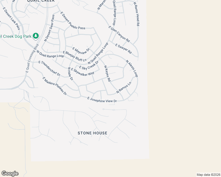 map of restaurants, bars, coffee shops, grocery stores, and more near 525 North Keyes Road in Green Valley