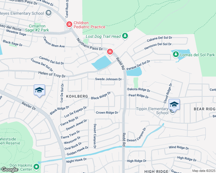 map of restaurants, bars, coffee shops, grocery stores, and more near 6952 Bruce Bissonette Drive in El Paso