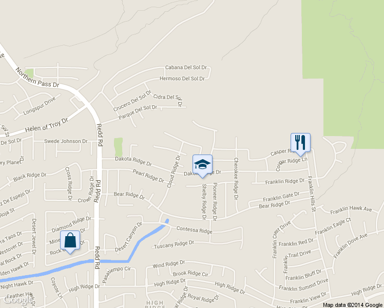 map of restaurants, bars, coffee shops, grocery stores, and more near 6605 Heritage Ridge Way in El Paso