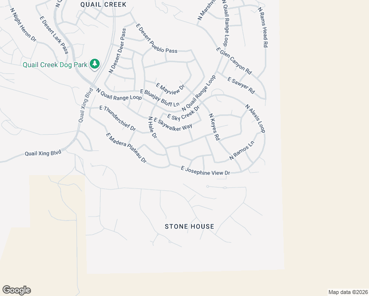 map of restaurants, bars, coffee shops, grocery stores, and more near 2466 East Canyon Crossing Drive in Sahuarita