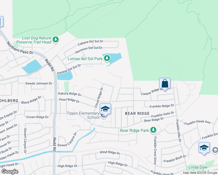 map of restaurants, bars, coffee shops, grocery stores, and more near 6605 Heritage Ridge Way in El Paso