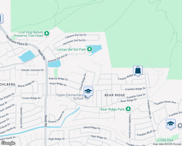 map of restaurants, bars, coffee shops, grocery stores, and more near 6605 Heritage Ridge Way in El Paso