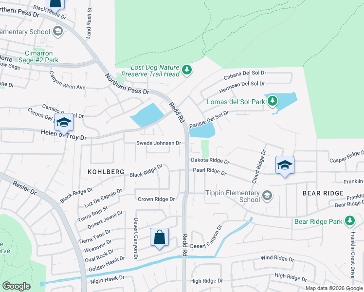 map of restaurants, bars, coffee shops, grocery stores, and more near 6925 Swede Johnsen Drive in El Paso