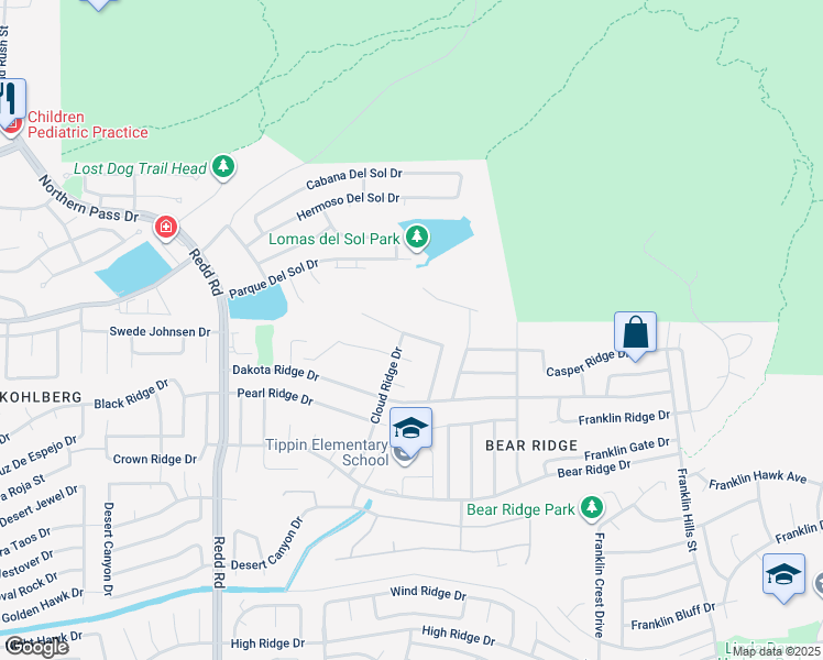 map of restaurants, bars, coffee shops, grocery stores, and more near 6693 Capitan Ridge in El Paso