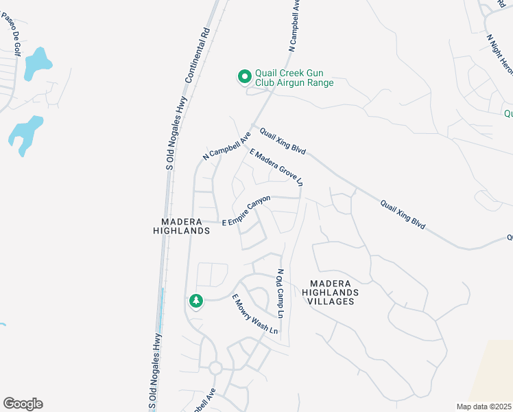map of restaurants, bars, coffee shops, grocery stores, and more near 630 North Pecan Holiday Lane in Sahuarita