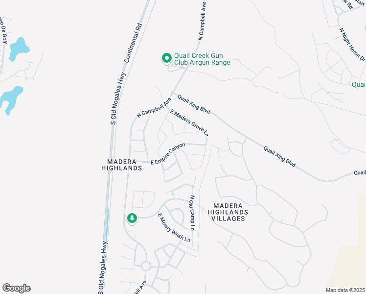 map of restaurants, bars, coffee shops, grocery stores, and more near 630 North Pecan Holiday Lane in Sahuarita