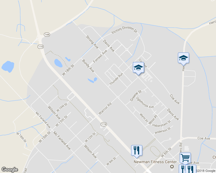 map of restaurants, bars, coffee shops, grocery stores, and more near 74 Clay Street in Fort Stewart