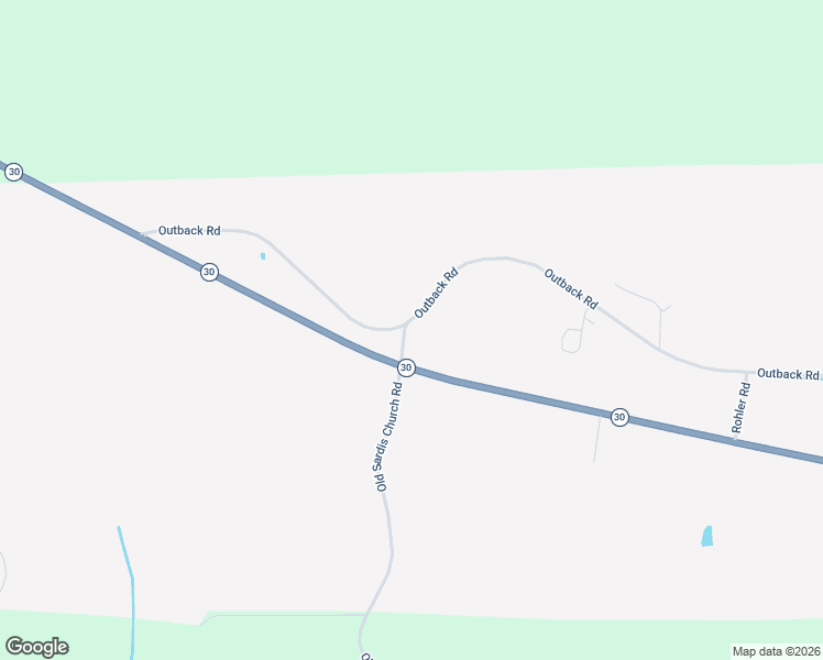 map of restaurants, bars, coffee shops, grocery stores, and more near 456 Outback Road in Clayton