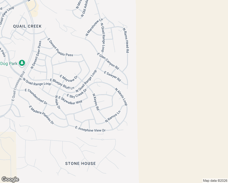 map of restaurants, bars, coffee shops, grocery stores, and more near 727 North Pebbles Ridge Drive in Green Valley