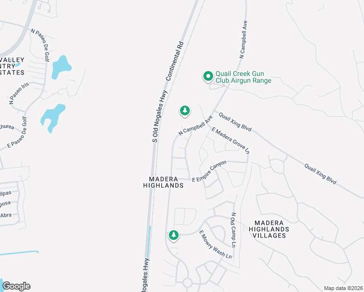 map of restaurants, bars, coffee shops, grocery stores, and more near 895 East Autumn Harvest Place in Sahuarita