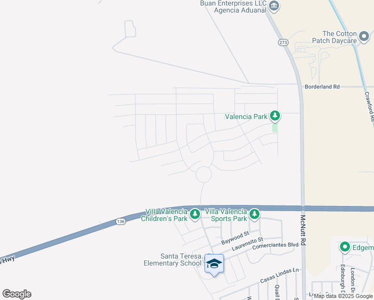map of restaurants, bars, coffee shops, grocery stores, and more near Bronze Hill Avenue in Santa Teresa