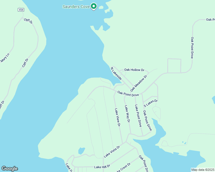 map of restaurants, bars, coffee shops, grocery stores, and more near 308 Oak Point Drive in May