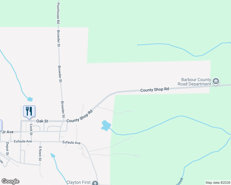 map of restaurants, bars, coffee shops, grocery stores, and more near 173 County Shop Road in Clayton