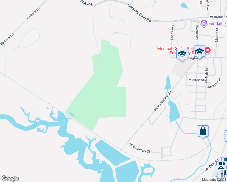 map of restaurants, bars, coffee shops, grocery stores, and more near in Eufaula
