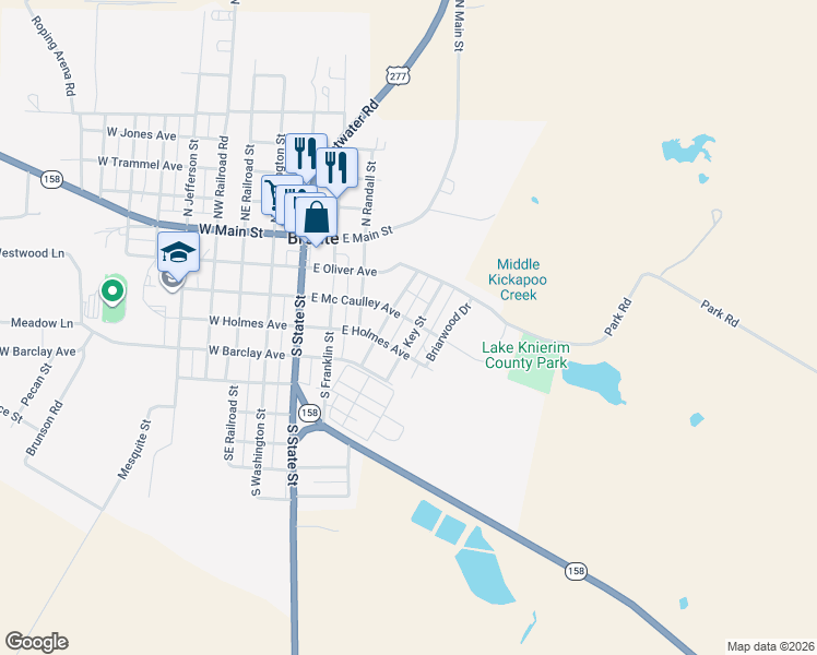 map of restaurants, bars, coffee shops, grocery stores, and more near 324 Key Street in Bronte