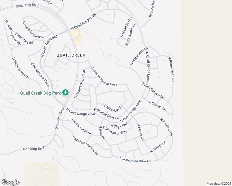 map of restaurants, bars, coffee shops, grocery stores, and more near 2394 East Bonita Canyon Drive in Green Valley