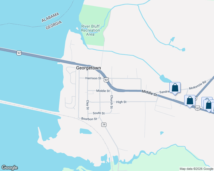 map of restaurants, bars, coffee shops, grocery stores, and more near in Georgetown