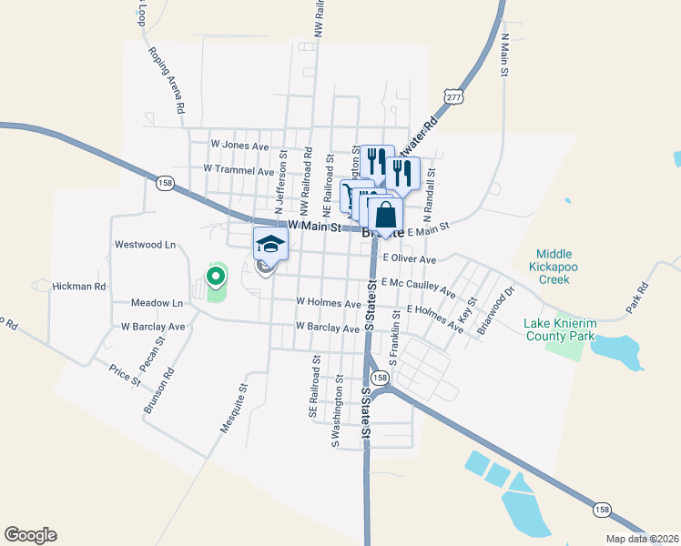 map of restaurants, bars, coffee shops, grocery stores, and more near 224 West Mc Caulley Avenue in Bronte