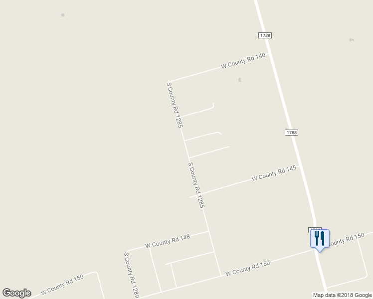 map of restaurants, bars, coffee shops, grocery stores, and more near 5748 South County Road 1285 in Odessa