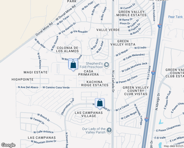 map of restaurants, bars, coffee shops, grocery stores, and more near 465 West Windham Boulevard in Green Valley