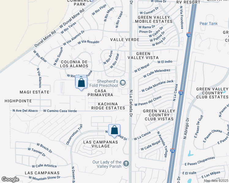 map of restaurants, bars, coffee shops, grocery stores, and more near 1148 Laramie Lane in Green Valley