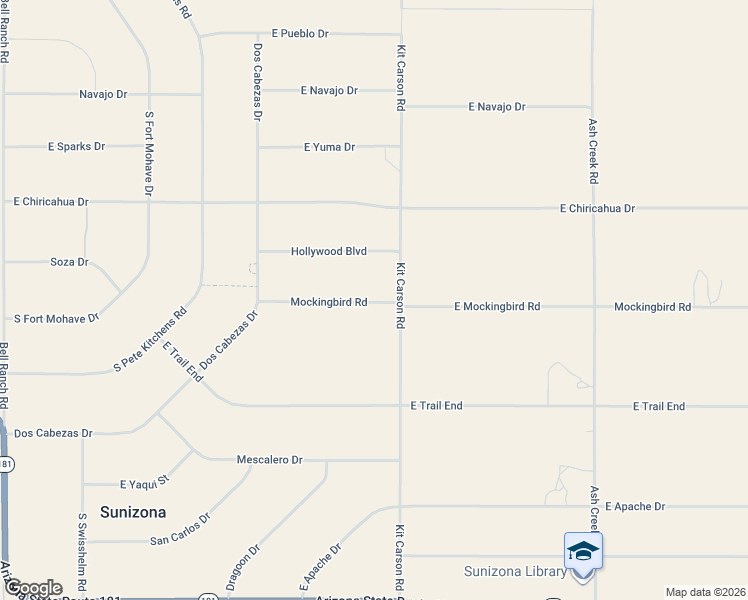 map of restaurants, bars, coffee shops, grocery stores, and more near 6298 Mockingbird Rd in Pearce