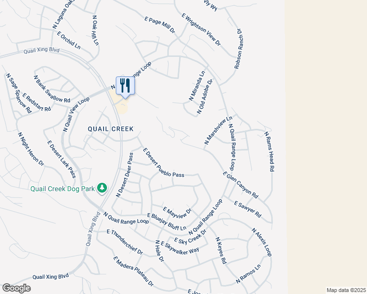 map of restaurants, bars, coffee shops, grocery stores, and more near 2420 East Glen Canyon Road in Green Valley