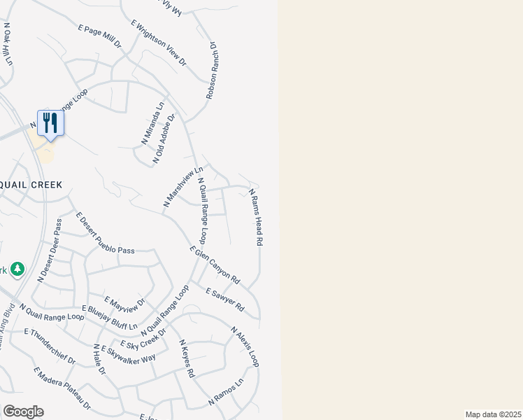 map of restaurants, bars, coffee shops, grocery stores, and more near 1163 North Rams Head Road in Green Valley