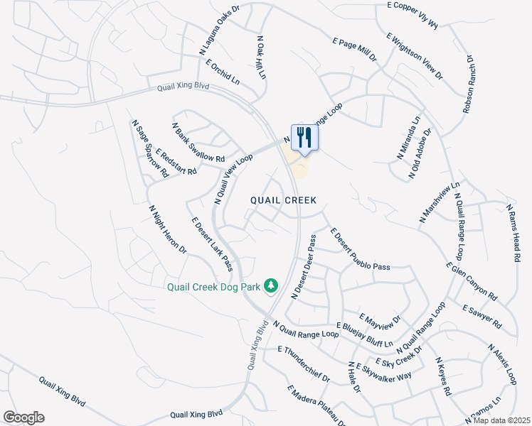 map of restaurants, bars, coffee shops, grocery stores, and more near 2050 East Cypress Canyon Drive in Green Valley